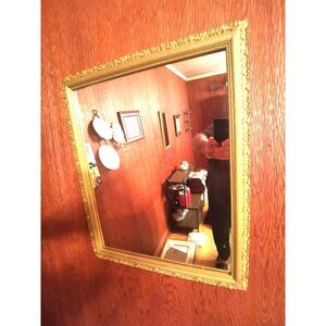 Antique Gold Gilded Mirror c.1910 Scantlebury’s Art Store Belleville Ontario